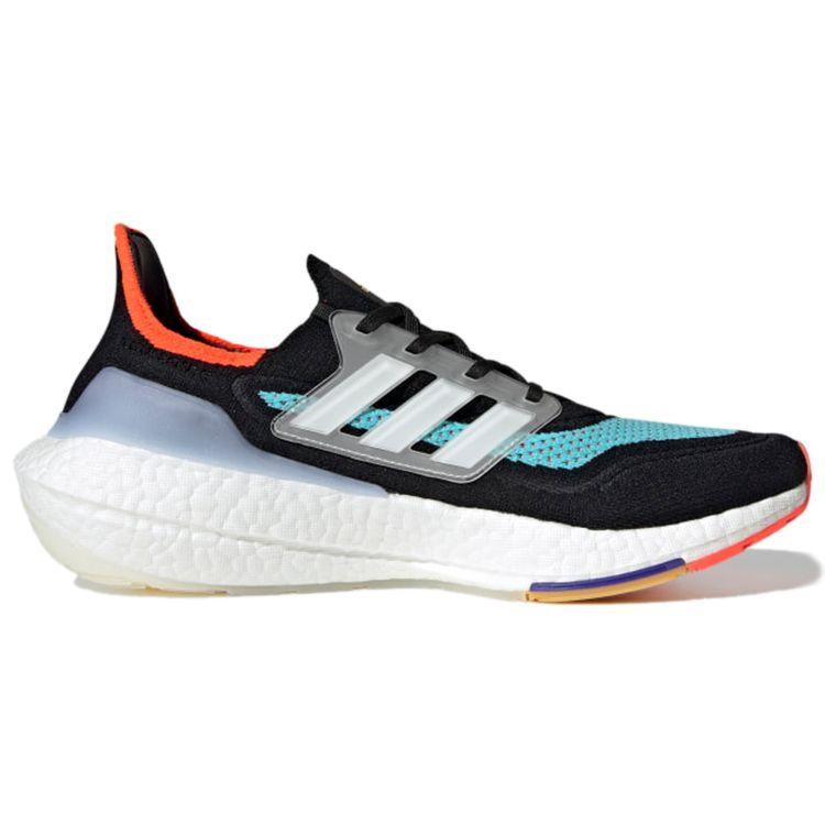 Adidas UltraBoost 21 Black Pulse Aqua Men Sneakers Core-Black Cloud-White S23867