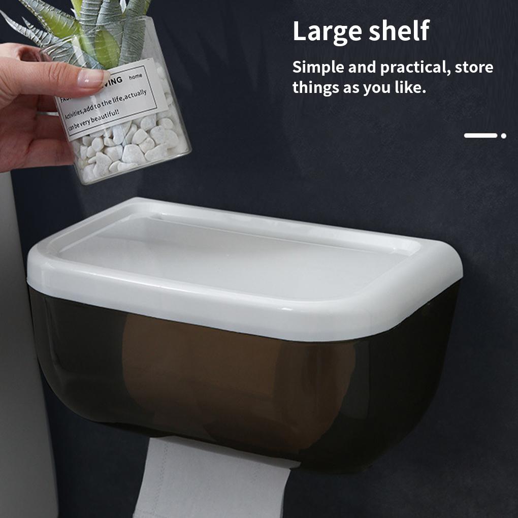 Box Kunststoffgehäuse Wandmontiert Handtuchpapierbox Organizer für Badezimmer Küche