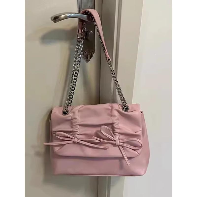 Niche Ballet Style Bow Shoulder Tote Bag Women's 2025 New Crossbody Large Capacity Pleated Underarm Stray Bag