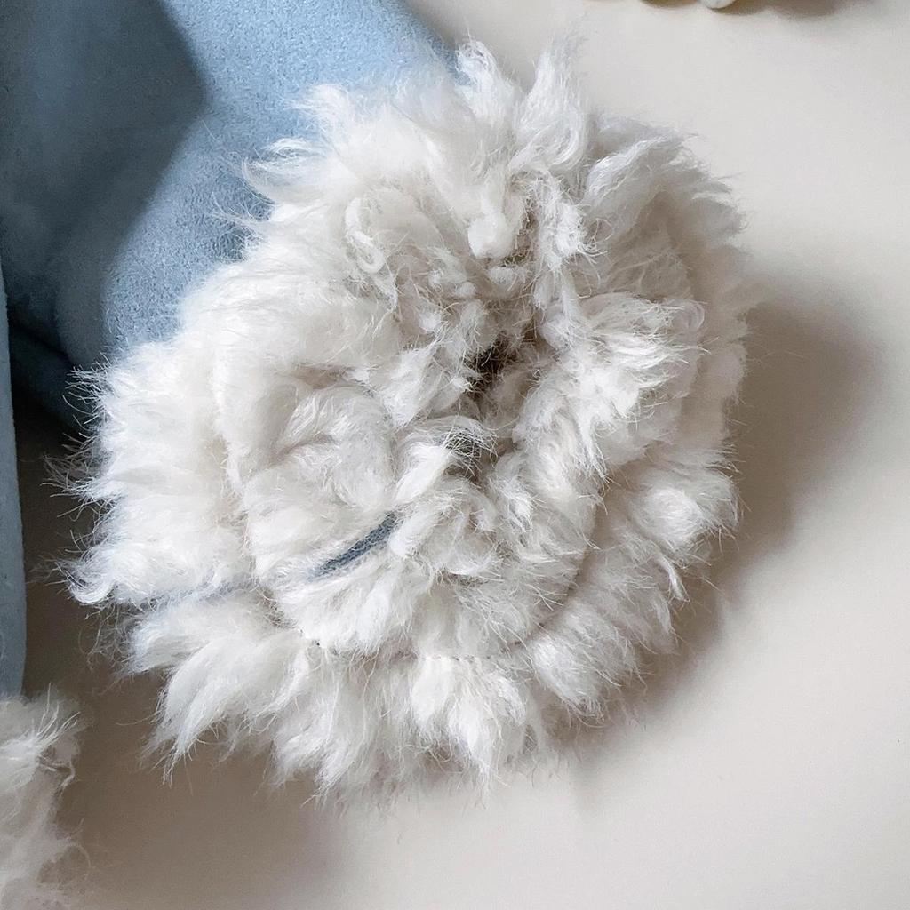 Mädchen Wintermantel im koreanischen Stil: Warmer Fleece-gefütterter Kunstpelz-Einteiler BWB022