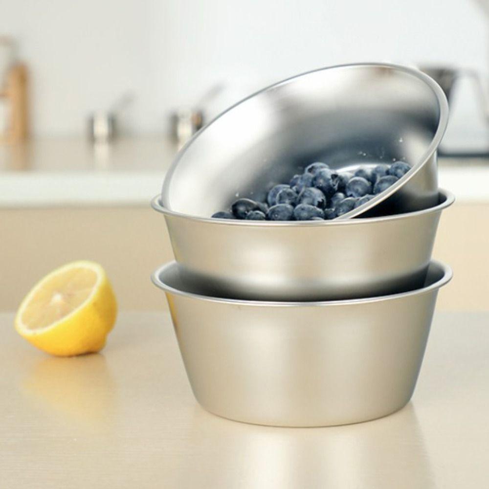 2Pcs/Set Stackable Rice Colander Rust-proof Kitchen Drainage Bowl  Prepare The Food