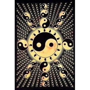 Tapestry Yin Yang Yoga Mandala 75x100