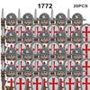 Set militari medievali Action figure Blocchi da costruzione Mattoni Cavaliere romano Soldato spartano Elmo Spada ArmiGiocattoli per bambini