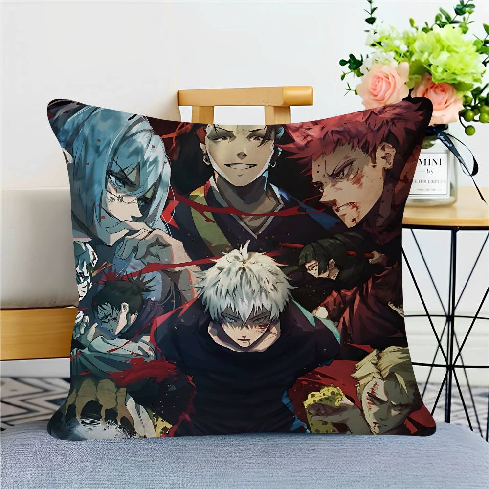 Anime J-Jujutsu-Kaisen Pillowcase Toon Gift Cushion Cover Bedroom Home Sofa Chair Seat Decor Pillow Case