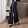 2025 Autumn/Winter High-Waisted Wide-Leg Swing Skirt Pants - Professional Floor-Length Trousers