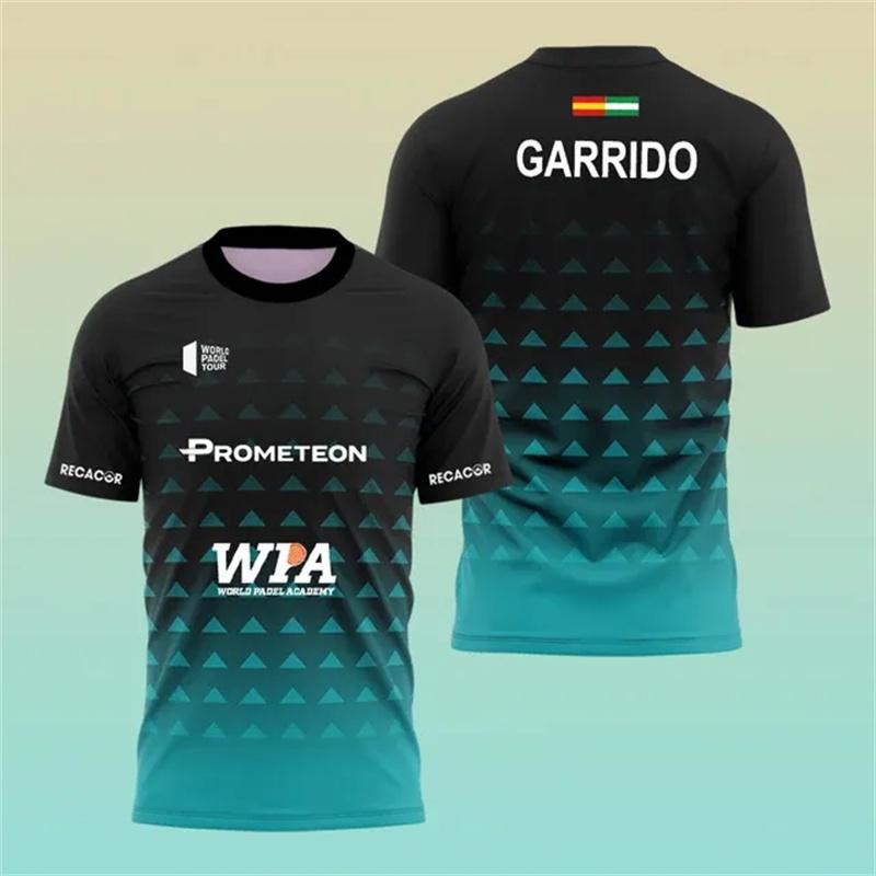 Summer Men Quick Drying Padel Short Sleeved T-shirt Men Professional Tennis Training Apparel Quality Outdoor Sports O-Neck Tees