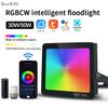LED Floodlight Outdoor or Indoor 30W 220V-240V Smart RGB Bluetooth APP Control, IP66 Waterproof Dimmable Ambient Light