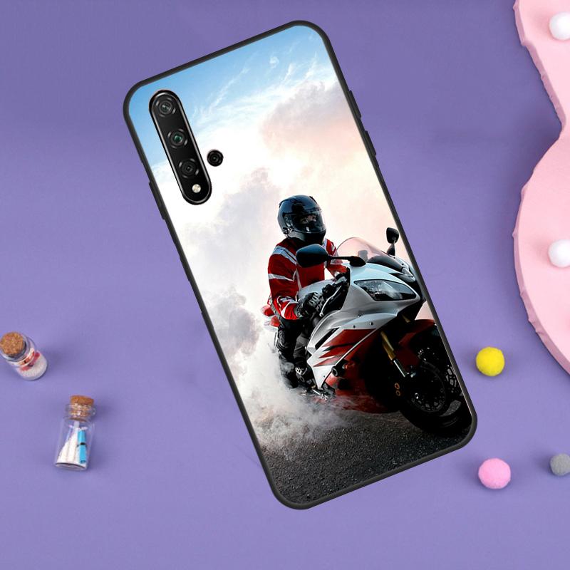 Moto Cross Motorcycle Sports Case For Huawei Nova 11i 3i 7i 5T 11 9 10 SE Y60 Y61 Y70 Y90 Y91 P20 P40 Lite P30 Pro Cover