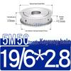 Dual-Sided Flat Timing Pulley: 5M50 Teeth, Width Options 11/16/21/27AF, Bore Size 8-30.