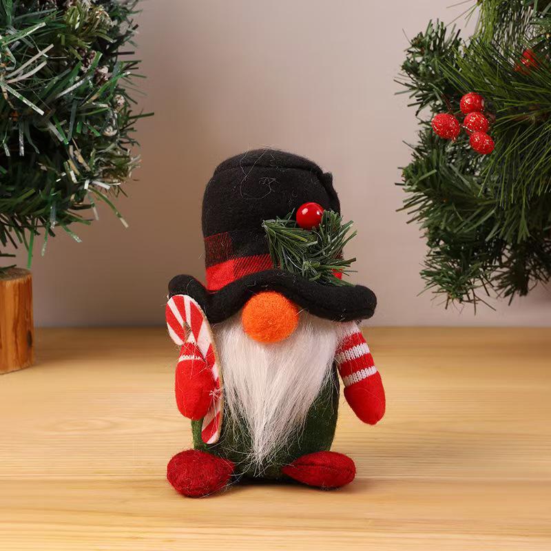 Christmas Decorations: Glowing Rudolph, Santa, and Faceless Doll Ornaments – Perfect Small Holiday Gifts