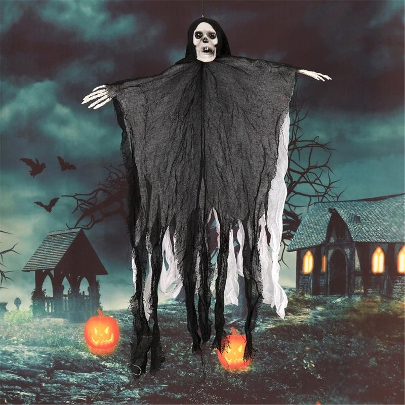 2pcs Skull Specter Ornament Halloween Hanging Specter Skeletons Specter For Outdoor Indoor Decoration