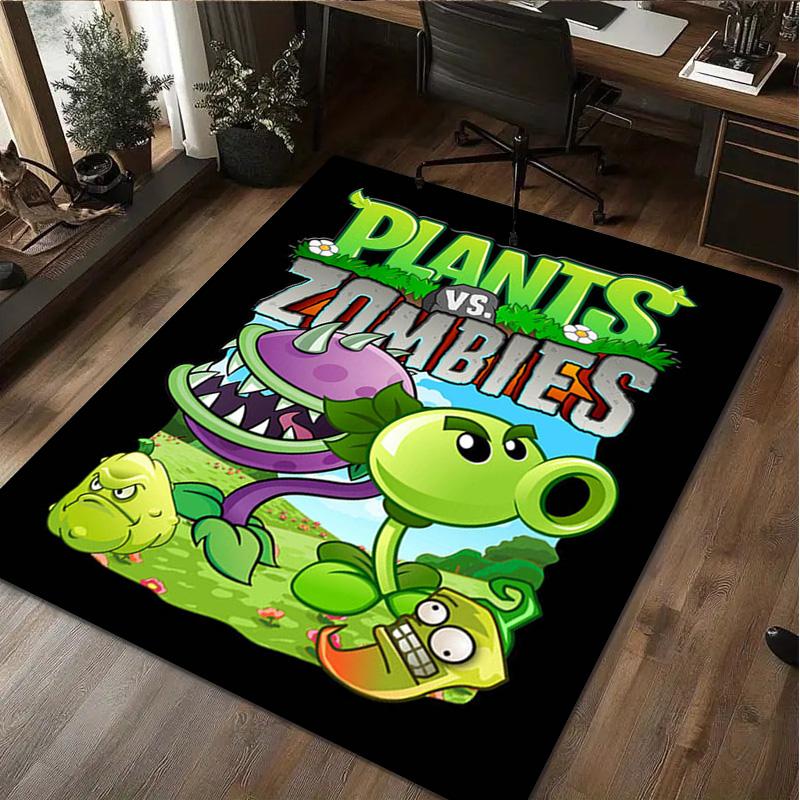 1 Stück Pflanzen V.S. Zombies Teppich - Heimteppich Büro Dekorativer Teppich Für Wohnzimmer Schlafzimmer Fußmatte Boden Teppich Computer Stuhl Bereichsteppich