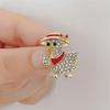 1Pc Cute and Unique Hat Wearing Duck Brooch Exquisite Creative Animal Pin Cartoon Jewelry Accessories Party Birthday Gift Trend