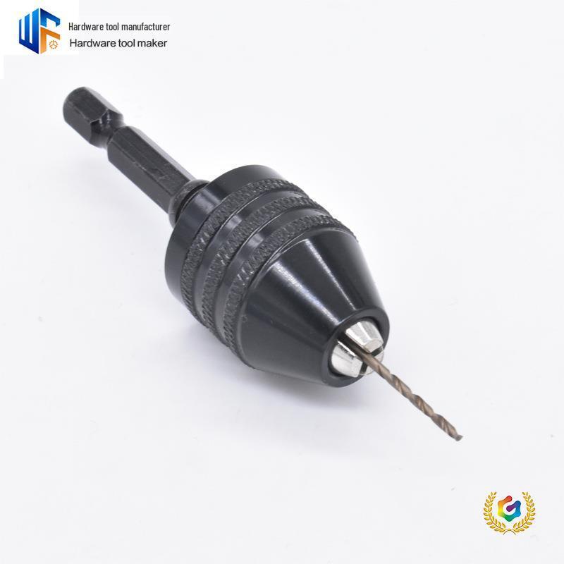Hex Shank 3-Jaw Chuck 0.3-8mm Mini Drill Conversion Tool for Electric Grinders