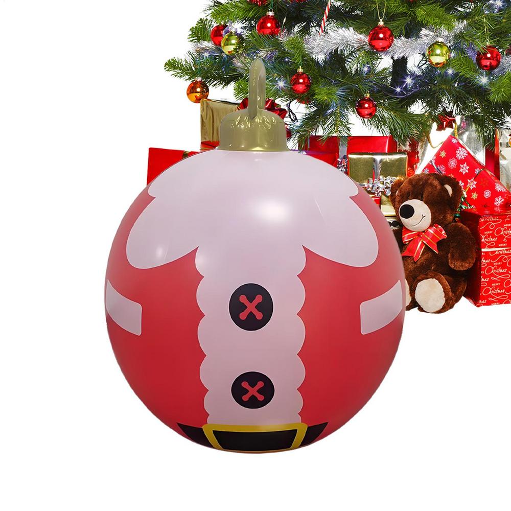 

Christmas Inflatable Balls Ornaments 24 Inch Giant Holiday Pendants Holiday Decor Pendant Ornament For Balusters Branches Lawns