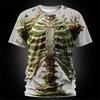 Halloween New t shirt for man Short-sleeved Men's Lava Pattern Short-sleeved Loose Round-neck T-shirt Breathable Lightweight Top