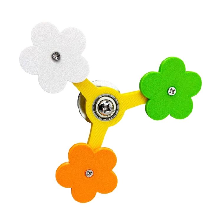 

Rotating Flower Windmill Chew Toy For Bird Mental Stimulation Parrots Cage Exercise Perch Stand Activity Spinner Toy 1