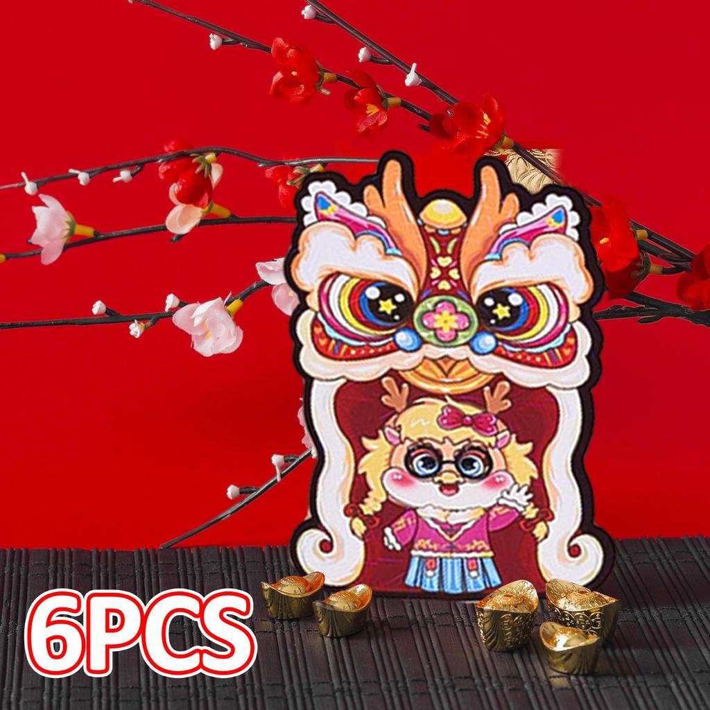 Chinese Year Red Envelopes, Hong Bao, Cute Cartoon Traditional Money Envelopes for Fes