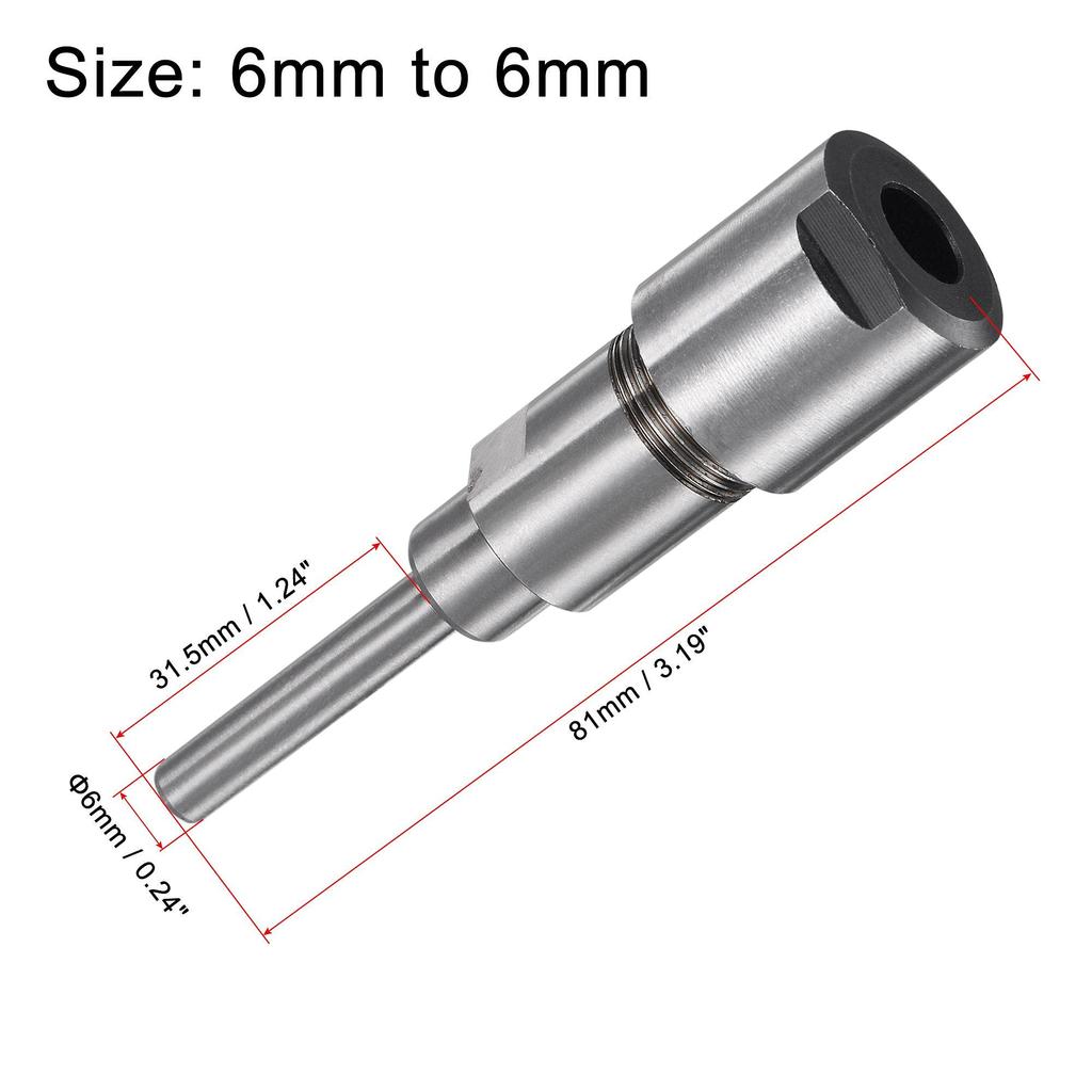Uxcell Router Collet Extension Rod Converter Adapter for Engraving 6mm To for CNC Engraving Woodworking Milling Machines Bits, 6mm, Machines,