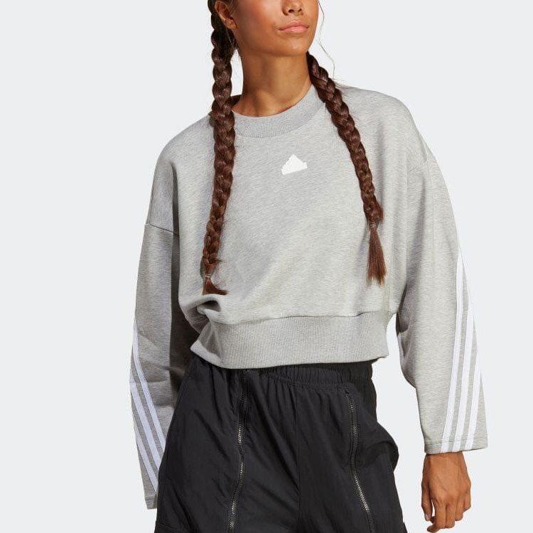 Adidas Sweatshirts Women's Gray Crew Neck Moderate Regular IB8496