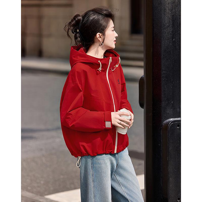 

Женская элегантная короткая куртка с капюшоном Si Shui Nian Hua L