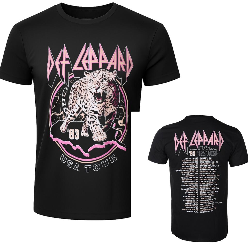 Top Def Leppard Graphic Cotton Tshirt Unisex Summer Short Sleeve Fashion Brand Tee Luxury Casual Vintage Tees