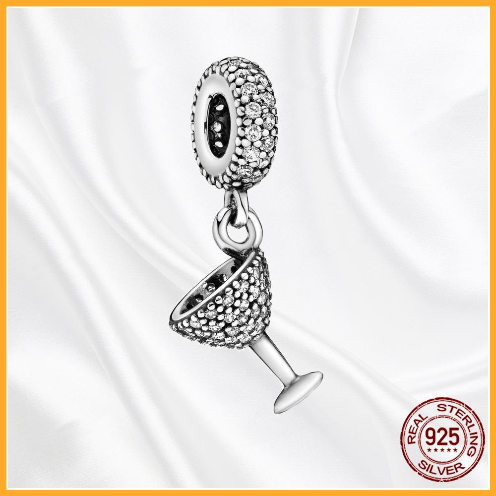 Authentic Sparkling Plata Copper Dangle Charms Fit Original Bracelet Beads Pendant Women Diy Jewelry Gift