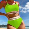High Waist Bikini Set With Polyester Material For Water Sports And Beach Wear Women