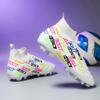 Popular Men's and Women's High-top Football Shoes Breathable and Wear-resistant Artificial Turf Professional Game Training Sports Football Shoes