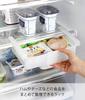 Yamazaki Tower Refrigerator Storage Adjustable W x D x Model 10213 Case, Width, White, 18.3-26.7cm 17.6cm 7.6cm H,