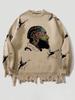 European Style Sweater Long Sleeve Fall and Winter Vintage Knitwear 64009