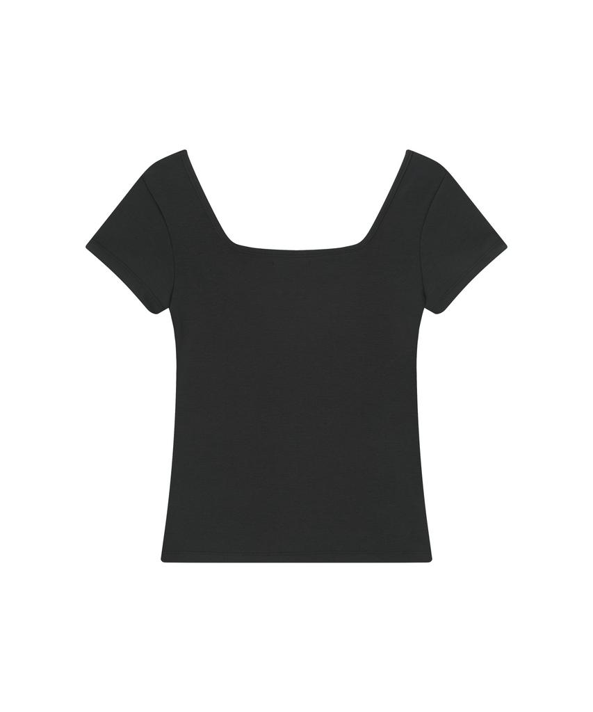 Aejeuon Square Line Tee / Charcoal