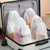10PCS Clear Shoe Storage Drawstring Storage Bag for Sundries Travel Makeup Bag Waterproof Transparent Plastic Storage Bag