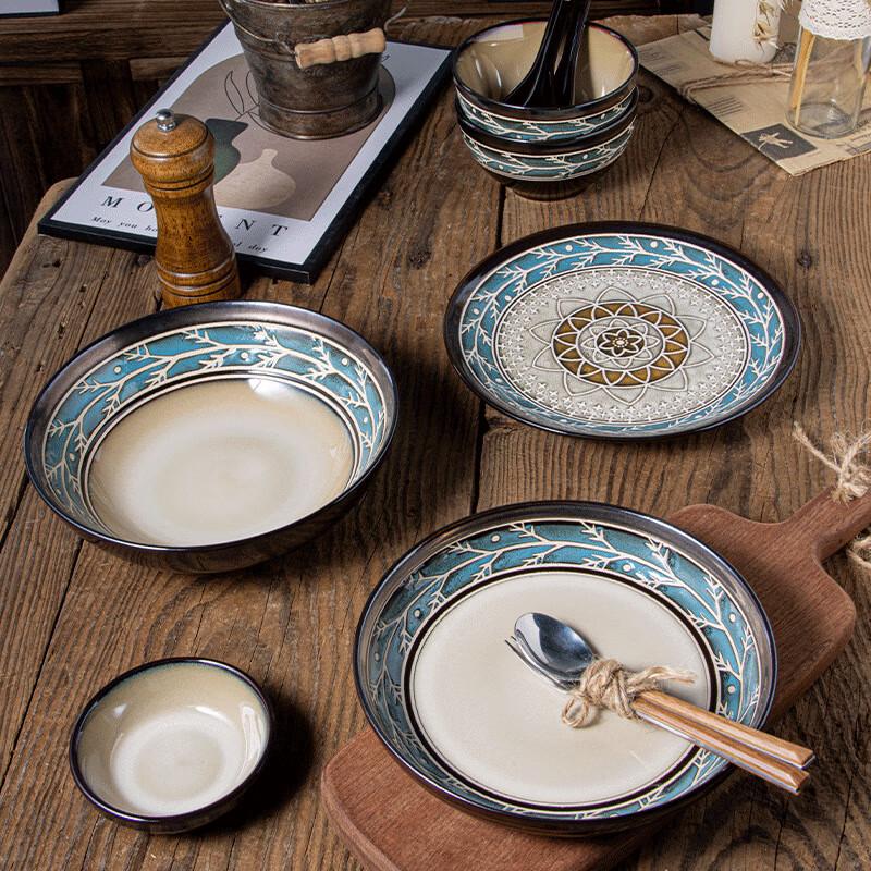 Qinkai Nordic Kiln Glaze Ceramic Soup Noodle Bowl