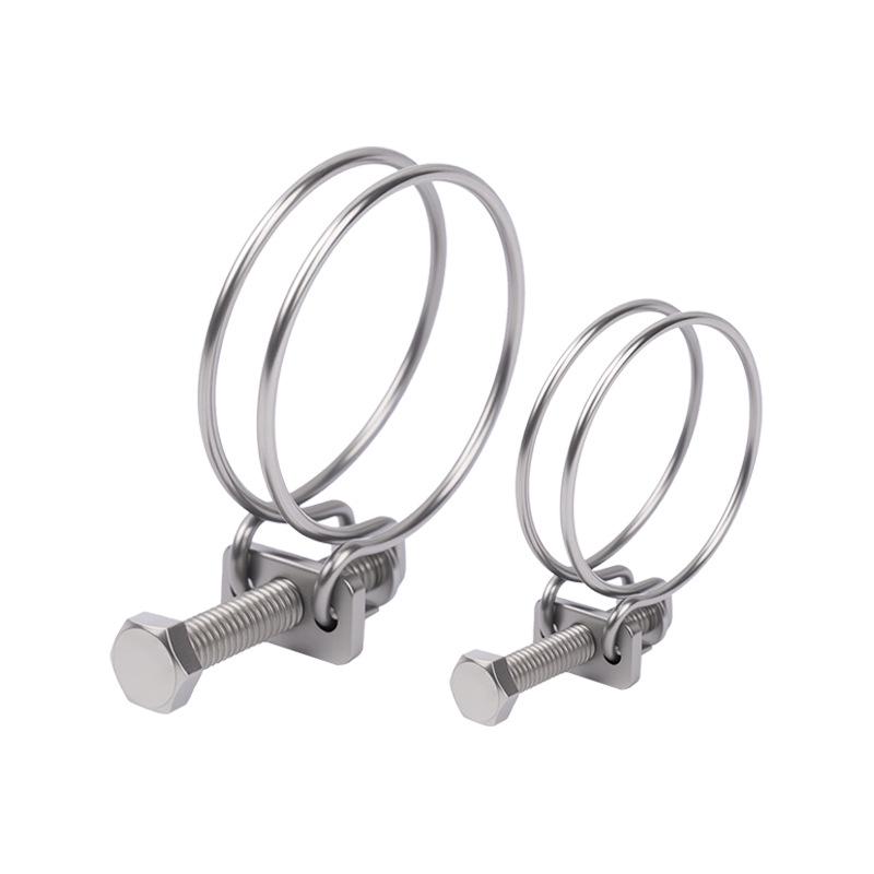 Doppeldraht-Schlauchschelle aus Edelstahl für Feuer-, Wasser-, Gasleitungen - Verdickt