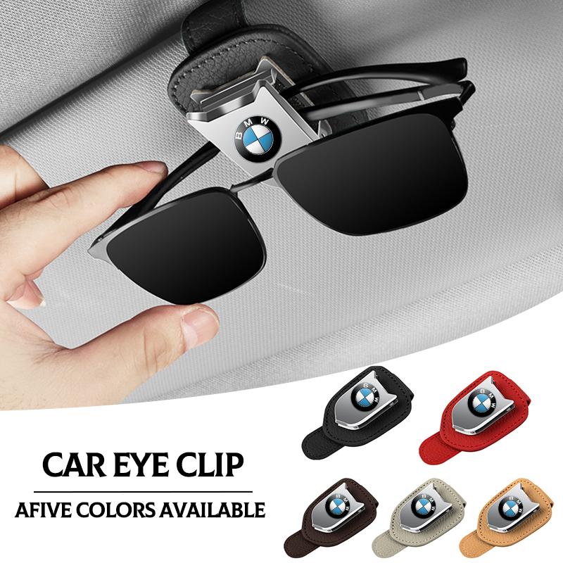 Auto Sun Visor Glasses Box Sunglasses Clip Card Ticket Holder Stand For BMW 1 2 3 4 5 6 7 8 Series GT X1 X2 X3 X4 X5 X6 X7 IX3