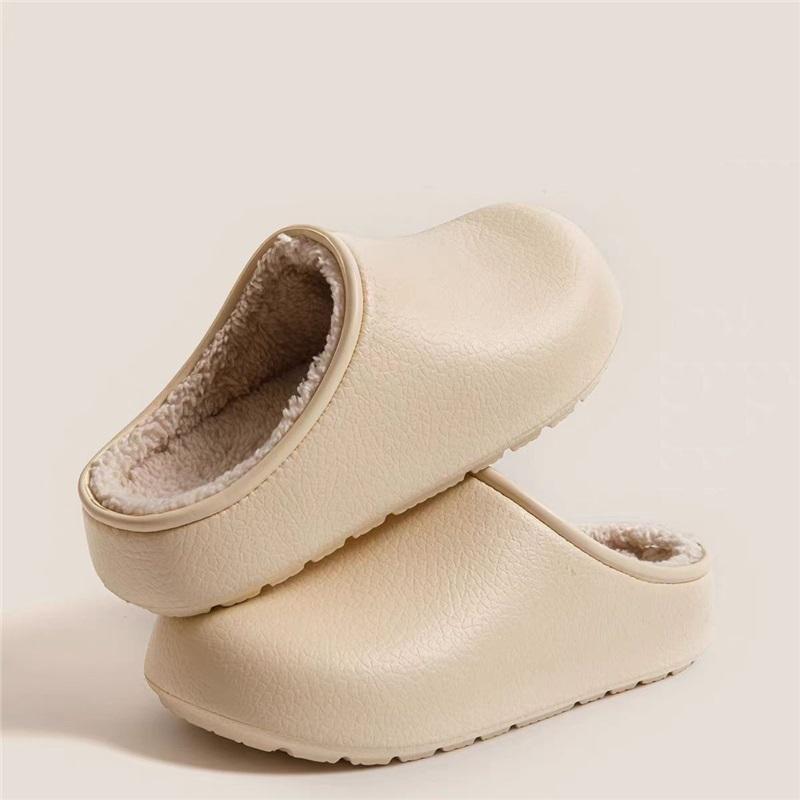 

Зимние водонепроницаемые домашние тапочки из хлопка с нескользящей подошвой для пары 44-45 покинуть белый