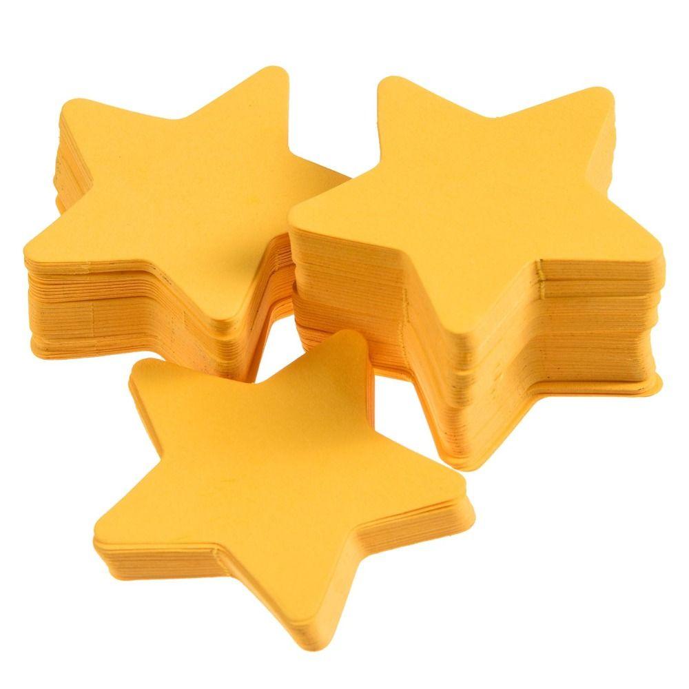 10 ks Zesílené Zlaté Hvězdy Výřezy DIY Oboustranné Papírové Hvězdy Dekorace do Třídy