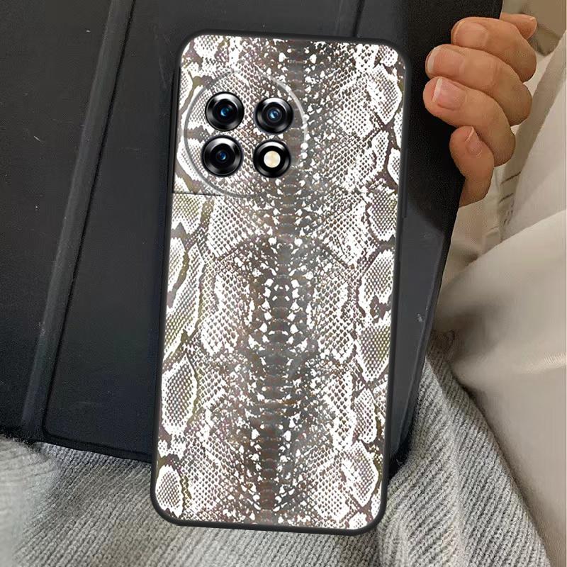 Snake Skin Print Case For OnePlus 15 13T 13 12 11 13R 12R 10R 10T 8T OnePlus Nord 5 CE 3 4 Lite N20 N30 Cover