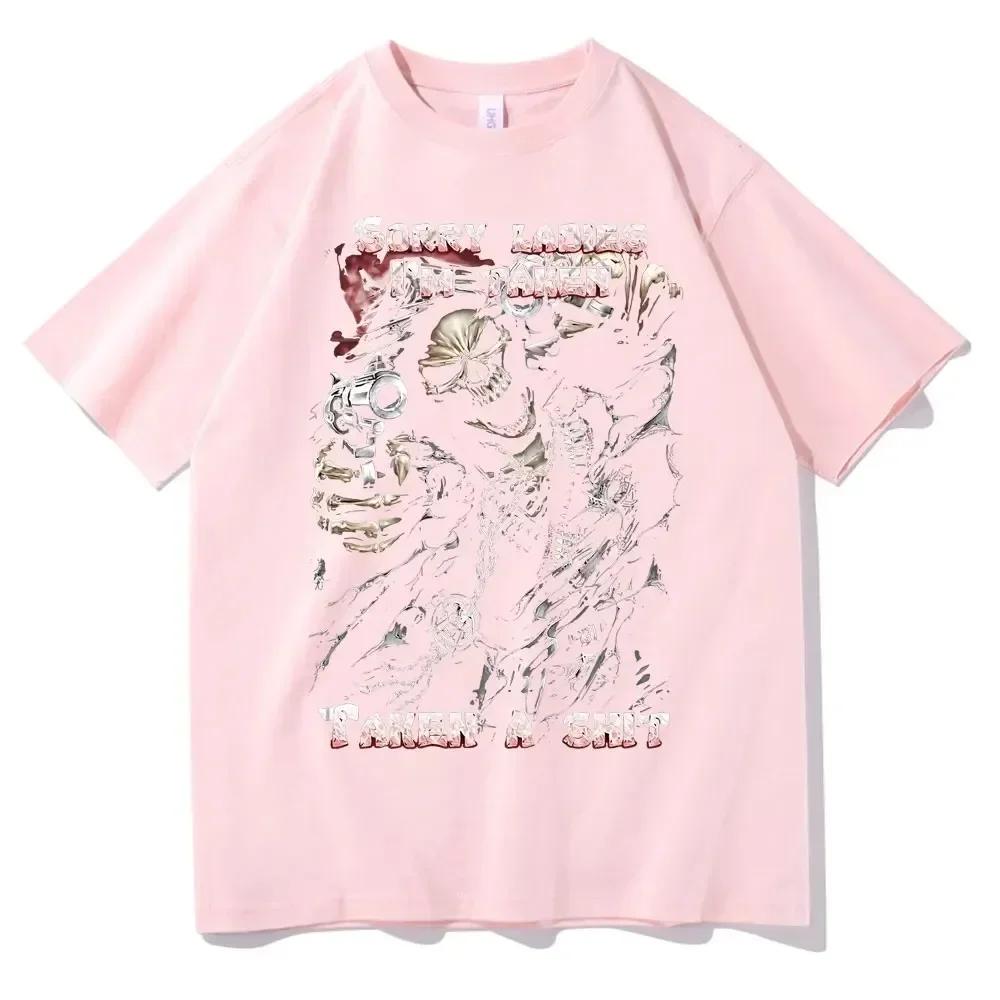 Y2K Harajuku Extra Large Men's Cute and Fun Pattern Printed T-shirt Paired with Round Neck Fashion Clothing Short Sleeved Top