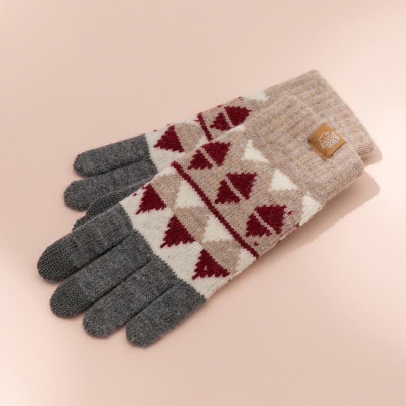 

RECLOW RECLOW Перчатки с аргайловым узором красные FREE