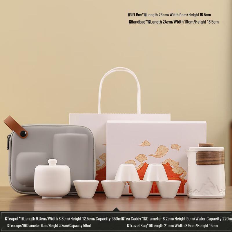 LISM Portable Ceramic Travel Tea Set