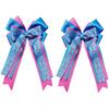 Dielianyi Equestrian Hair Bows - Pony Bows with Horse Bit Pattern, Short Stirrup Bows for Horseback Riding Competitions (Butterfly Pattern)