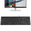 MC-689 Водонепроникна USB-клавіатура з дротовим підключенням та арабською розкладкою, Чорна ергономічна комп'ютерна клавіатура з чутливими клавішами, Plug and Play