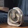 USB Charging Foldable Table Fan Low Noise with LED Light Electric Fan Circulator Air Circulator Fan for Camping Home Room Office