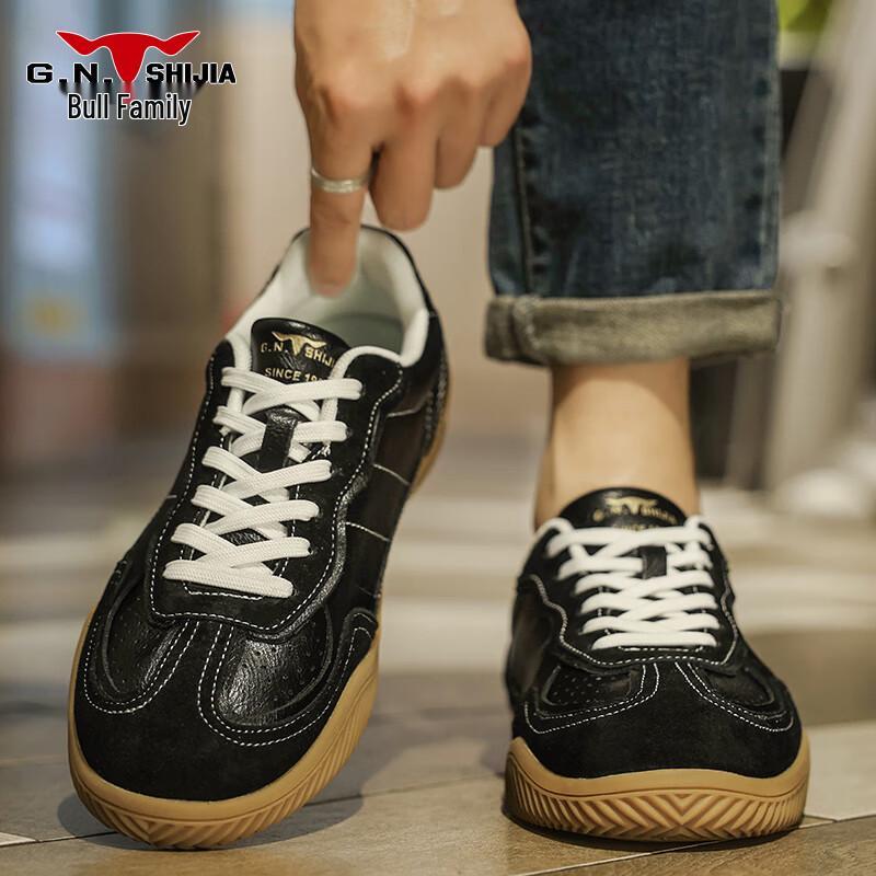 Gongniu Shijia Men s Retro German Training Casual Shoes 43 чёрный