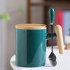 Creative Ceramic Mug with Wooden Handle