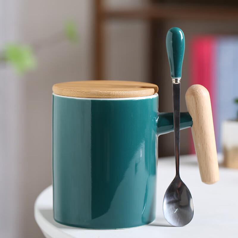 Chaxun Dehua Ceramic Mug with Wooden Handle