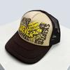Sunshade Color Block Breathable Hip-hop Trucker Caps Versatile New Unisex American Style Graffiti Printed Letters Baseball Hats