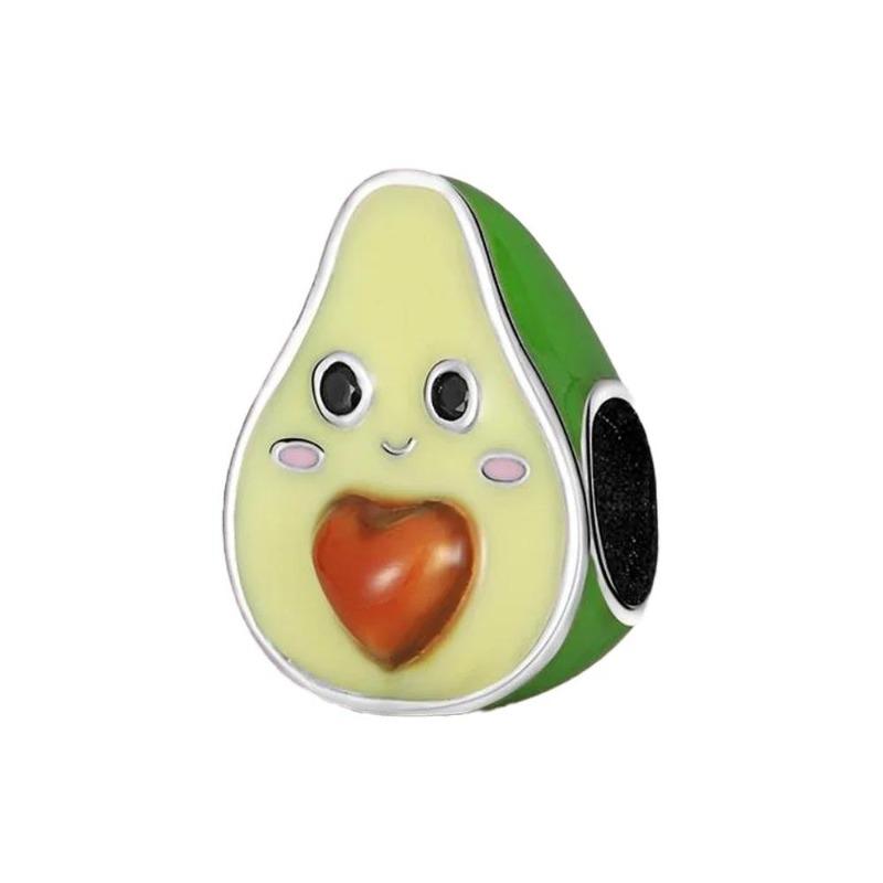 Copper Fashion Avocado Strawberry Cherry Fruit Series Charms Bead Fit Original Bracelets Diy Jewelry Making